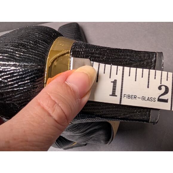 J. Renee Beam Patent Leather Pumps WOMENS 8M Reptile Textured 1.75" Square Toe - Picture 6 of 11